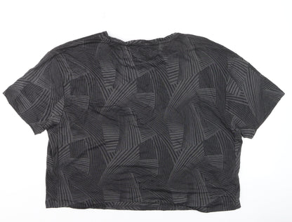 Marks and Spencer Goodmove Women’s Black Geometric Active T-Shirt Size 18