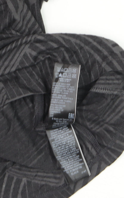 Marks and Spencer Goodmove Women’s Black Geometric Active T-Shirt Size 18