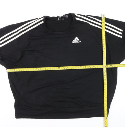 Adidas Women's Black Long Sleeve Pullover Sweatshirt Size 12
