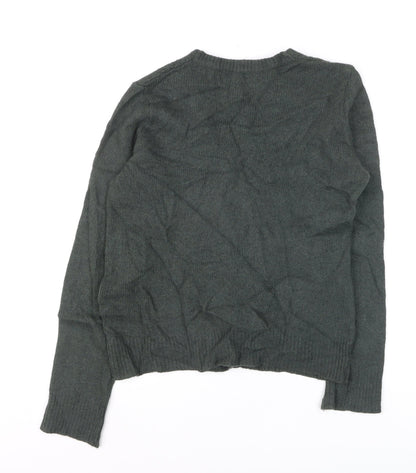TRF Women’s Green Wool Blend Cable Knit Cardigan Size 8