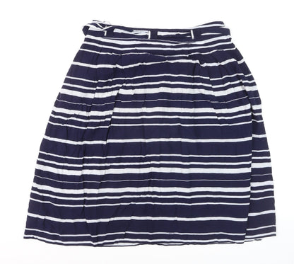 Gap Women’s Blue Striped A-Line Cotton Skirt Size 10