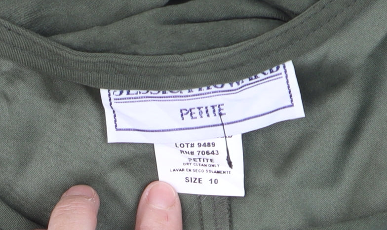 Jessica Howard Women’s Green Petite Size 10 Sheath Dress