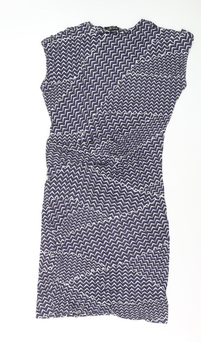 Principles by Ben de Lisi Women’s Blue Chevron Sheath Dress Size 12
