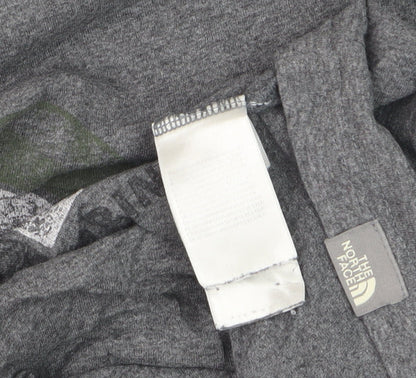 The North Face Men Grey Small Graphic Logo T-Shirt Short Sleeve