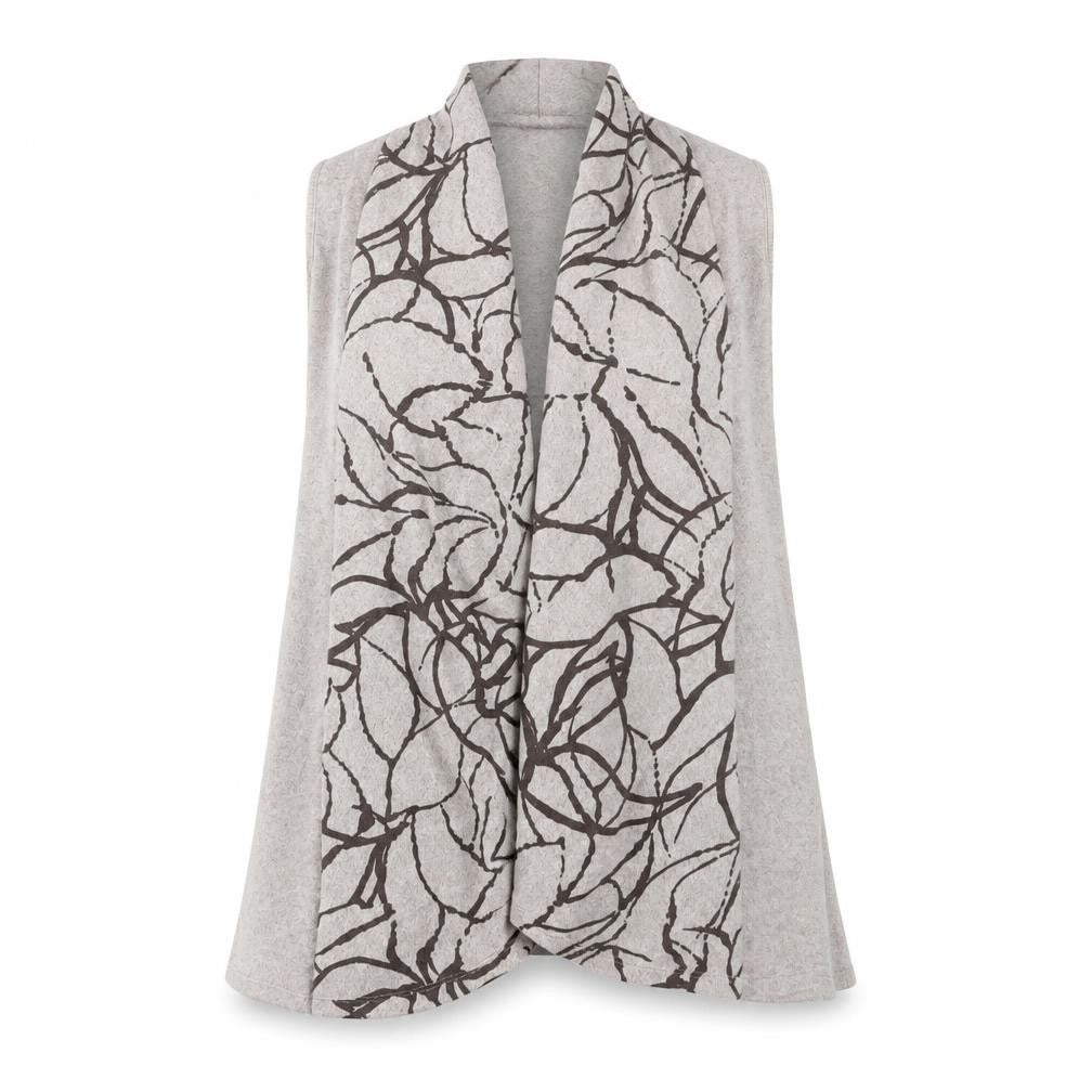 TIGI Women Beige Sleeveless Knit Cardigan Size 14/16