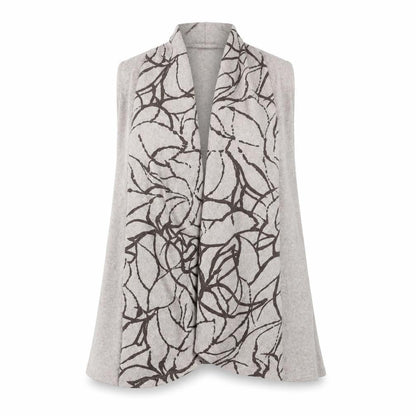 TIGI Women Beige Sleeveless Knit Cardigan Size 14/16