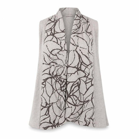 TIGI Women Beige Sleeveless Knit Cardigan Size 14/16