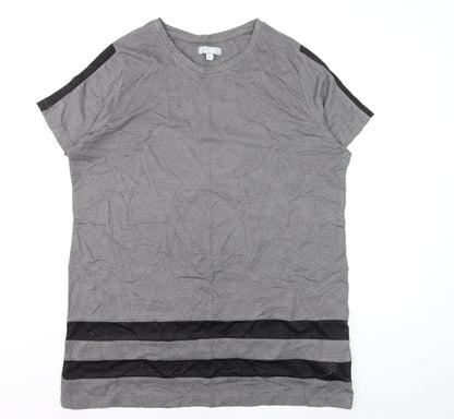 Capsule Leisure Women’s Grey T-Shirt Size 20 Mesh Trim Casual Top