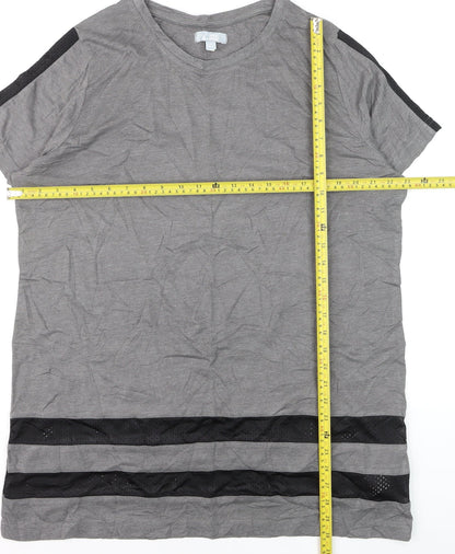 Capsule Leisure Women’s Grey T-Shirt Size 20 Mesh Trim Casual Top