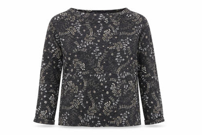 Marks & Spencer Women's Black Floral Jersey Long Sleeve T-Shirt Size 8