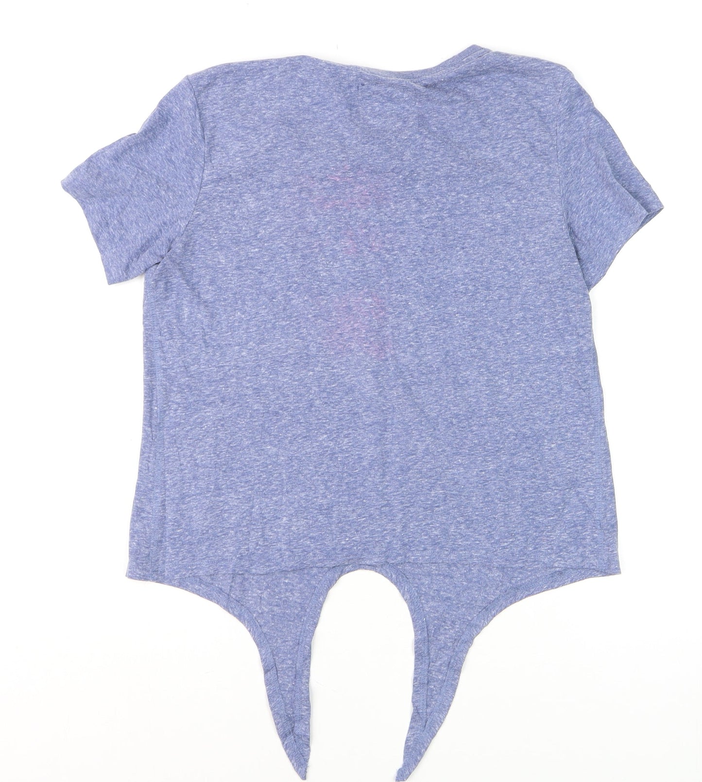 Superdry Women’s Blue Cropped T-Shirt Size S Short Sleeve Jersey