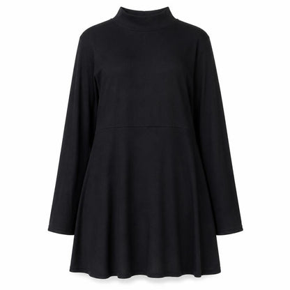 Boohoo Womens Black Size 8 Tunic Long Sleeve Mock Neck Jumper