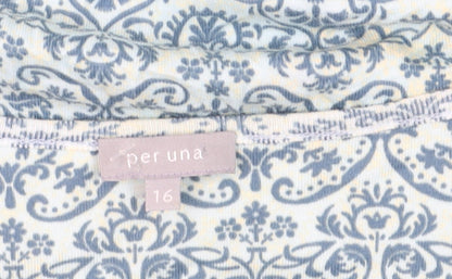 Marks and Spencer Per Una Women's Multicoloured Floral Cotton T-Shirt Size 16