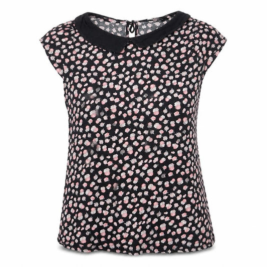 Dorothy Perkins Women's Black Floral Collared Blouse Size 12