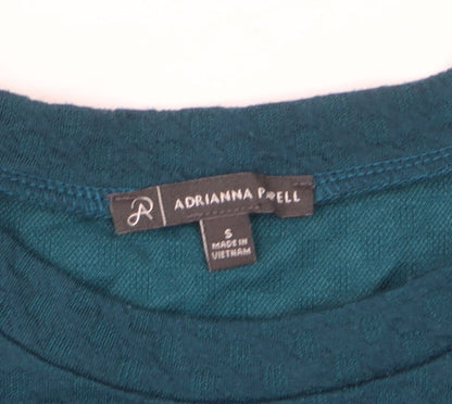 Adrianna Papell Women's Green 3/4 Sleeve Basic Blouse Size S