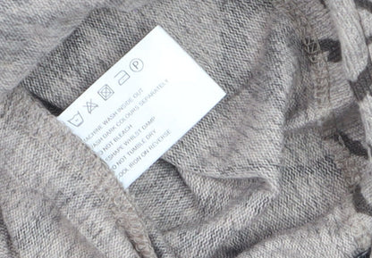 TIGI Women Beige Floral Cowl Neck Long Sleeve Pullover Jumper Size 14