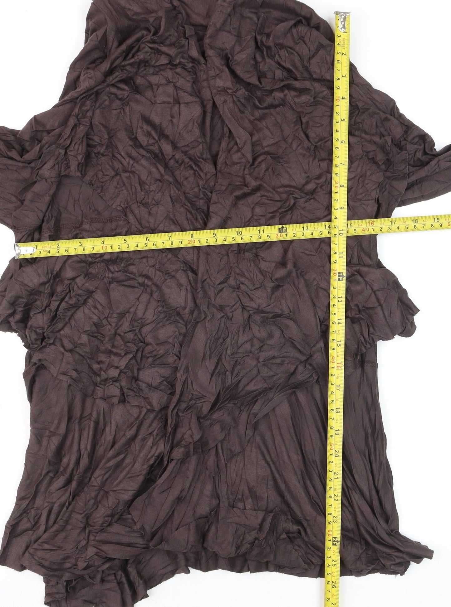 Wallis Women Brown Long Sleeve Open Cardigan L Viscose Blend
