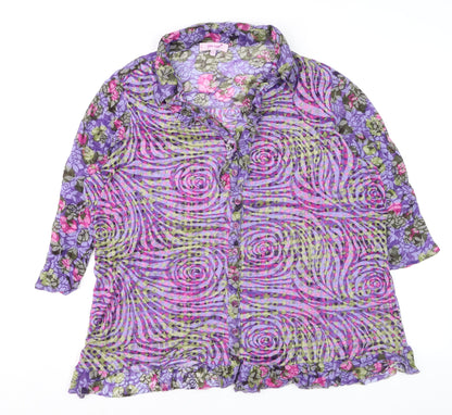 Marks and Spencer Per Una Women's Multicoloured Floral Tunic Blouse Size 22