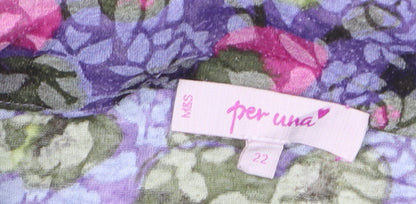 Marks and Spencer Per Una Women's Multicoloured Floral Tunic Blouse Size 22