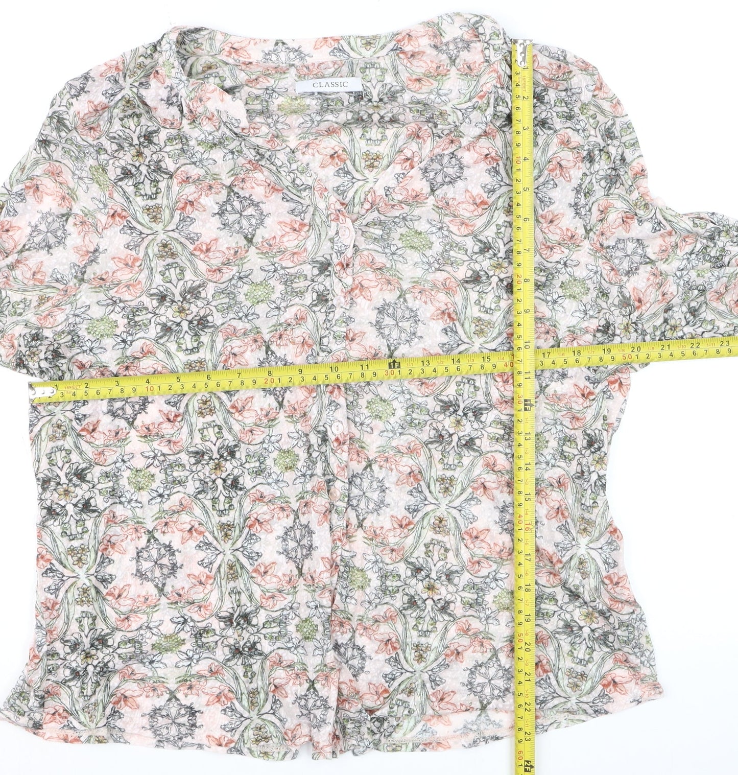 Marks and Spencer Women’s Pink Floral 3/4 Sleeve Blouse Size 22
