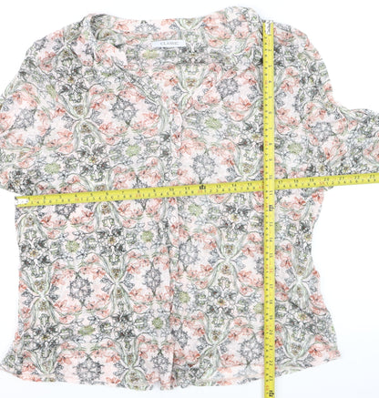 Marks and Spencer Women’s Pink Floral 3/4 Sleeve Blouse Size 22
