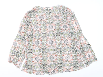 Marks and Spencer Women’s Pink Floral 3/4 Sleeve Blouse Size 22