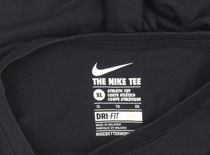 Nike Men's Black Dri-FIT Athletic Cut Short Sleeve T-Shirt XL