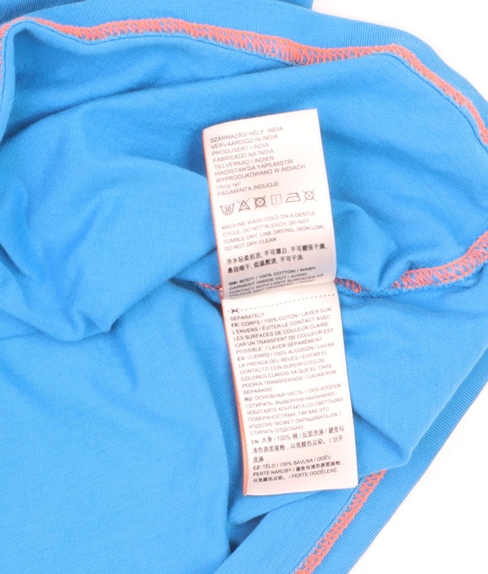 Superdry Men's Blue Cotton Tank Top Size M Gym Training Vest