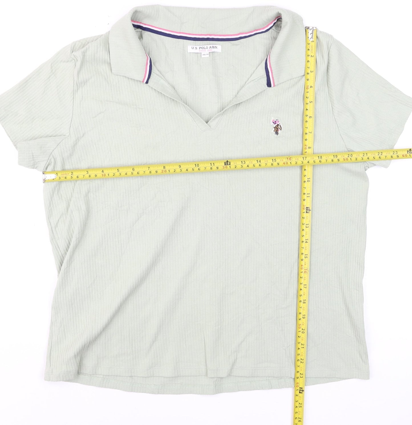 U.S. Polo Assn. Men's Green 2XL Short Sleeve Cotton Polo Shirt