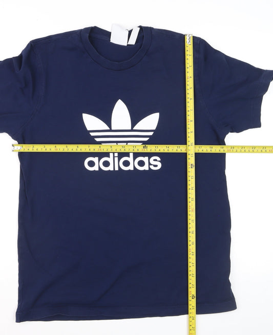 Adidas Men's Navy Blue Crew Neck Short Sleeve T-Shirt M
