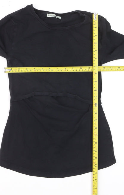 Anna Field Women’s Black Long Sleeve Basic Jersey T-Shirt Size S