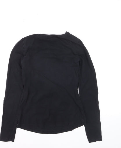 Anna Field Women’s Black Long Sleeve Basic Jersey T-Shirt Size S