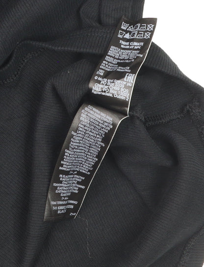Marks and Spencer Womens Black Size 22 Stretch Jersey Short Sleeve T-Shirt