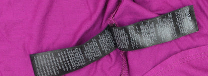 Debenhams Womens Purple Size 14 Wrap Viscose Long Sleeve Cardigan