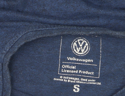 Volkswagen Mens Blue Graphic Transporter T-Shirt Size S