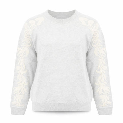 Mint Velvet Women's Grey Embroidered Crew Neck Pullover Jumper Size 8