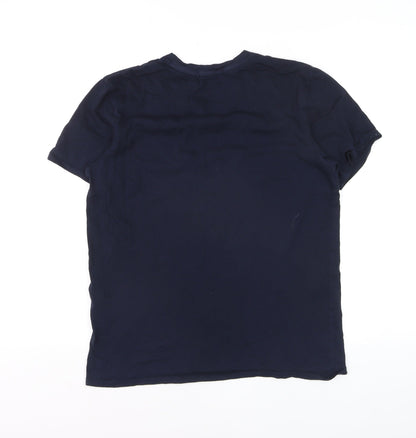Ben Sherman Men's Navy Blue Cotton Crew Neck Short Sleeve T-Shirt Medium