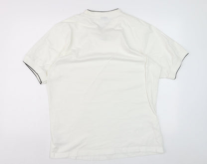 Nike Men’s White V-Neck Short Sleeve Cotton T-Shirt Size L