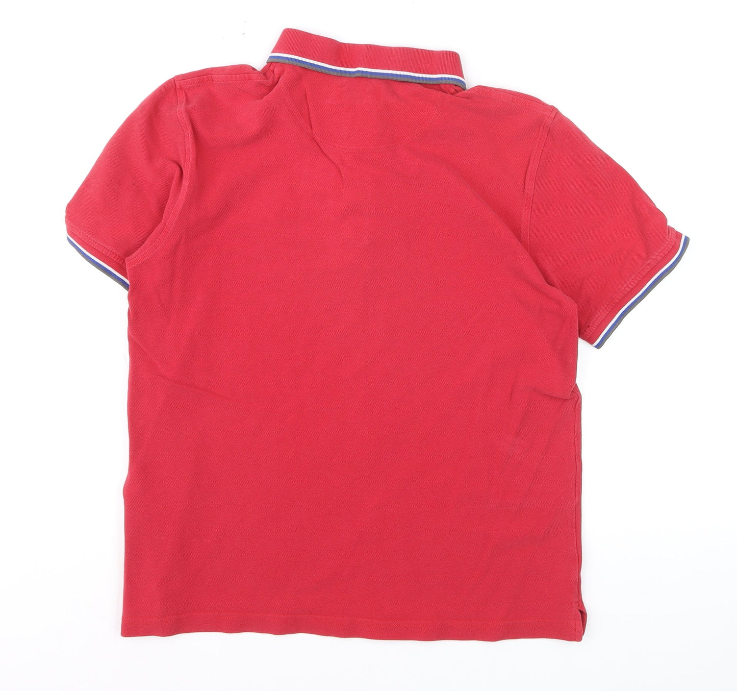 Lyle & Scott Men's Red Cotton Polo Shirt Size L Short Sleeve