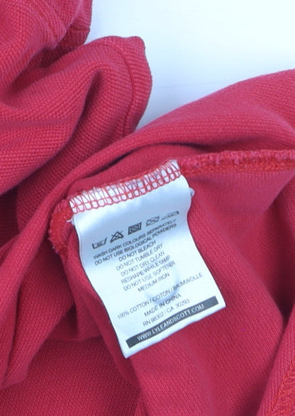 Lyle & Scott Men's Red Cotton Polo Shirt Size L Short Sleeve