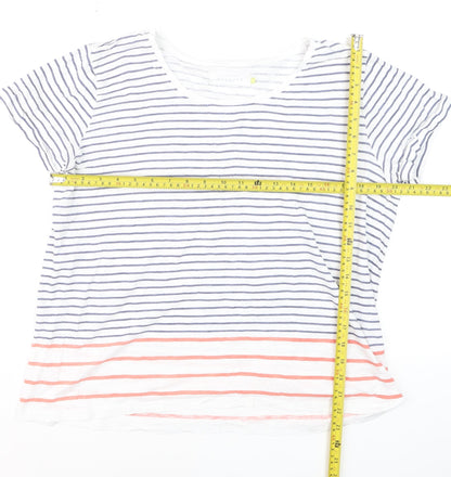 John Lewis Collection Weekend Women's Multicoloured Striped Cotton T-Shirt Size 12