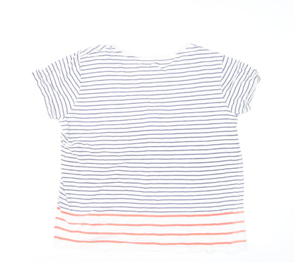 John Lewis Collection Weekend Women's Multicoloured Striped Cotton T-Shirt Size 12