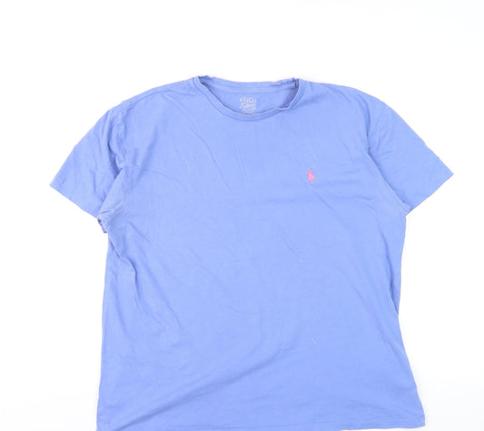 Polo Ralph Lauren Men's Blue Cotton Crew Neck Short Sleeve T-Shirt M