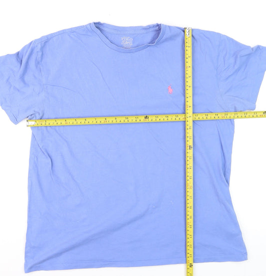 Polo Ralph Lauren Men's Blue Cotton Crew Neck Short Sleeve T-Shirt M