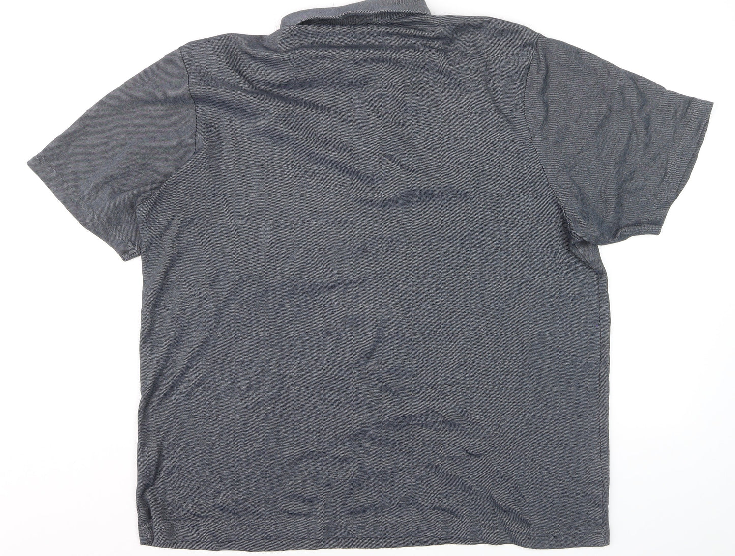Carabou Men's Grey 2XL Cotton Blend Short Sleeve Polo Shirt