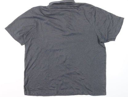 Carabou Men's Grey 2XL Cotton Blend Short Sleeve Polo Shirt