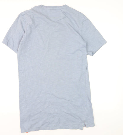 Superdry Men's Blue Crew Neck Short Sleeve Cotton T-Shirt Size S