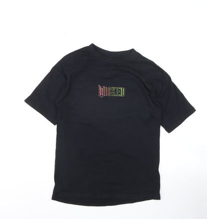 Wicked Girls Black Graphic T-Shirt 8-9 Years Classic Fit