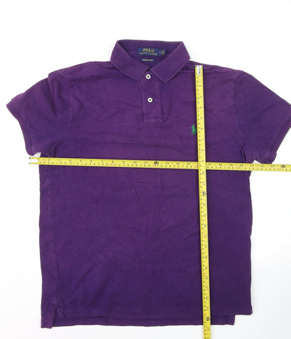 Ralph Lauren Men's Purple Custom Slim Fit Cotton Polo Shirt M
