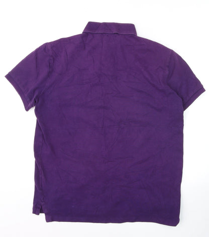 Ralph Lauren Men's Purple Custom Slim Fit Cotton Polo Shirt M